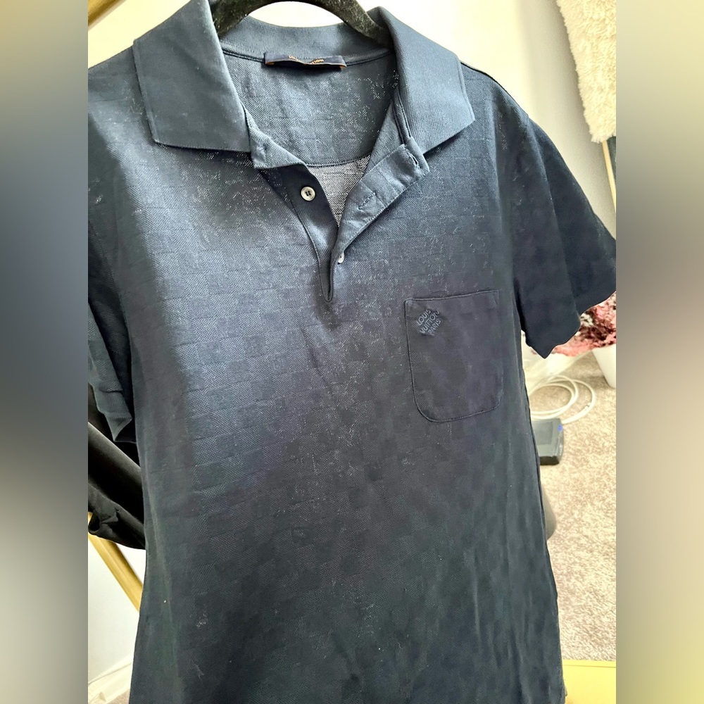 Louis Vuitton Navy Blue Damier Polo